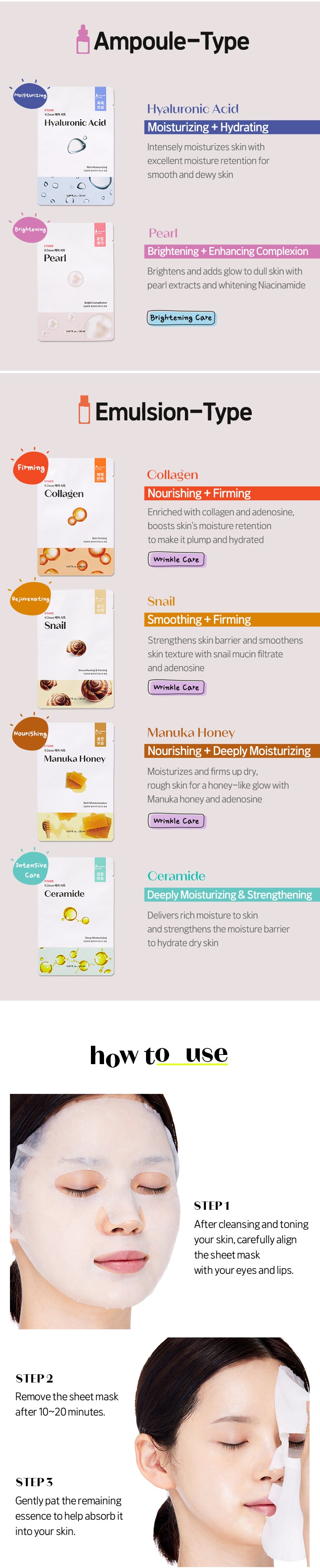 ETUDE Mascarilla de aire terapéutica de 0,2 mm Perla 20 ml / 0,67 fl. onz.
