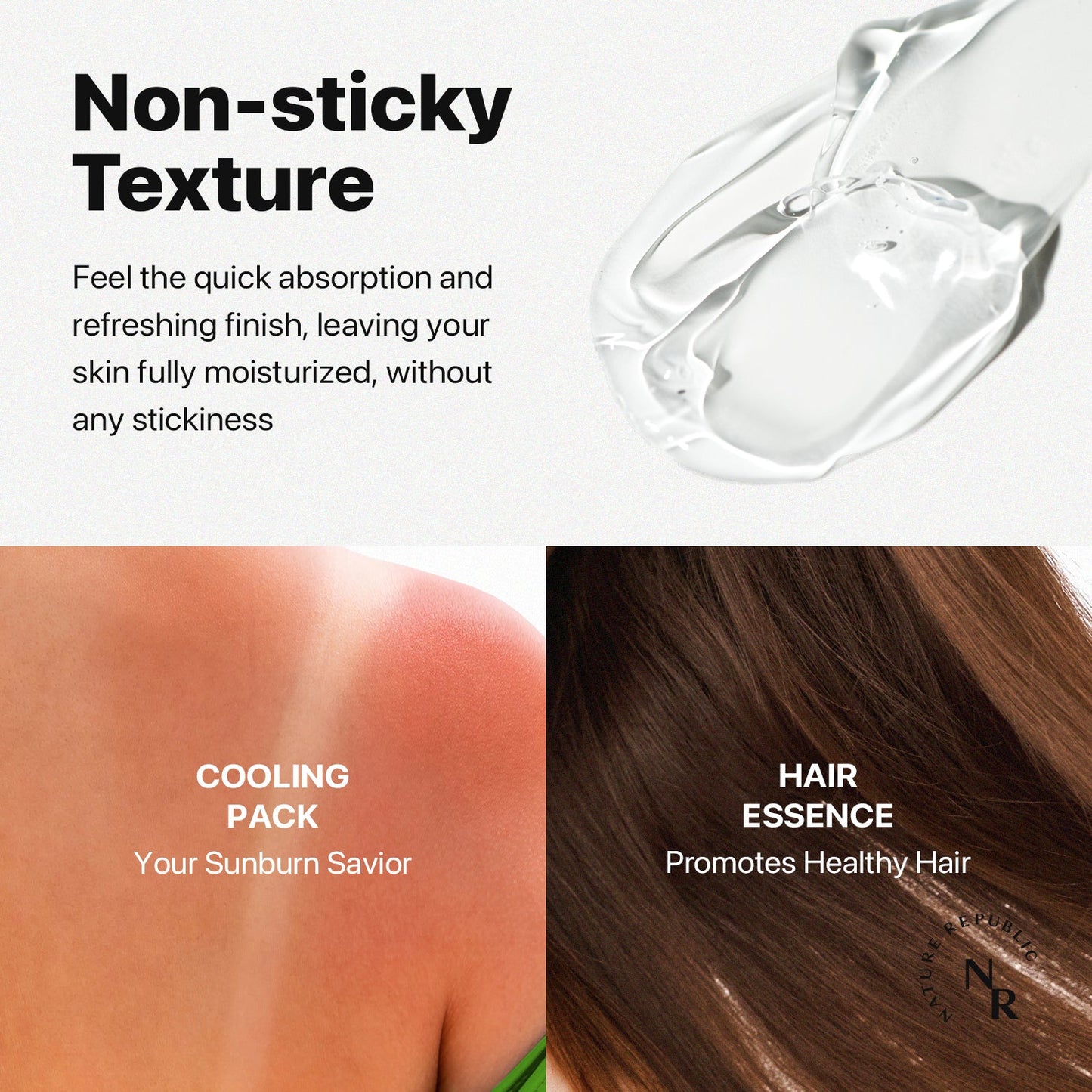 NATURE REPUBLIC Gel acuoso de aloe vera suave y humectante 300 ml / 10,56 fl. onz.