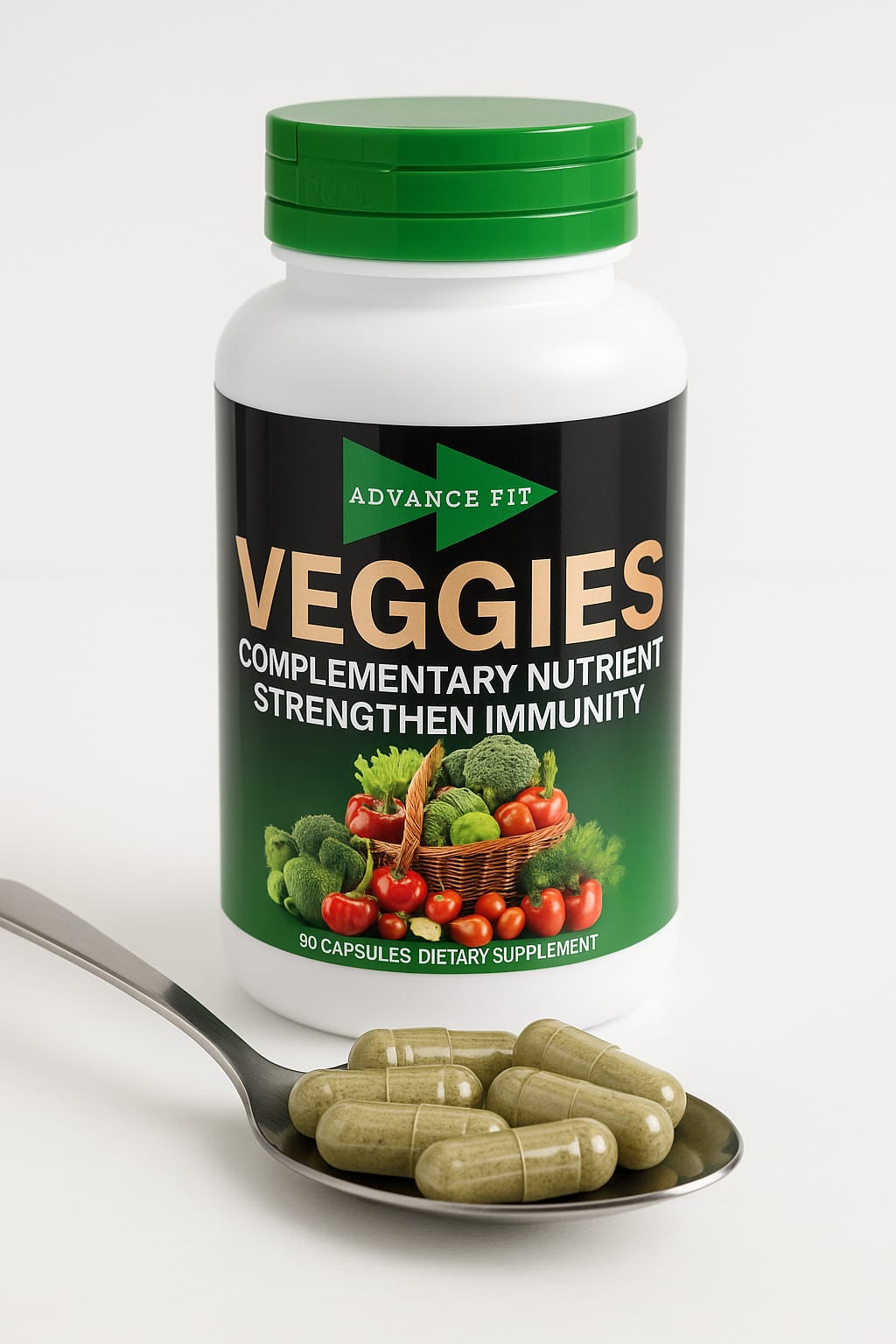 Advance Fit Veggies Dietary Supplement 90 Capsules