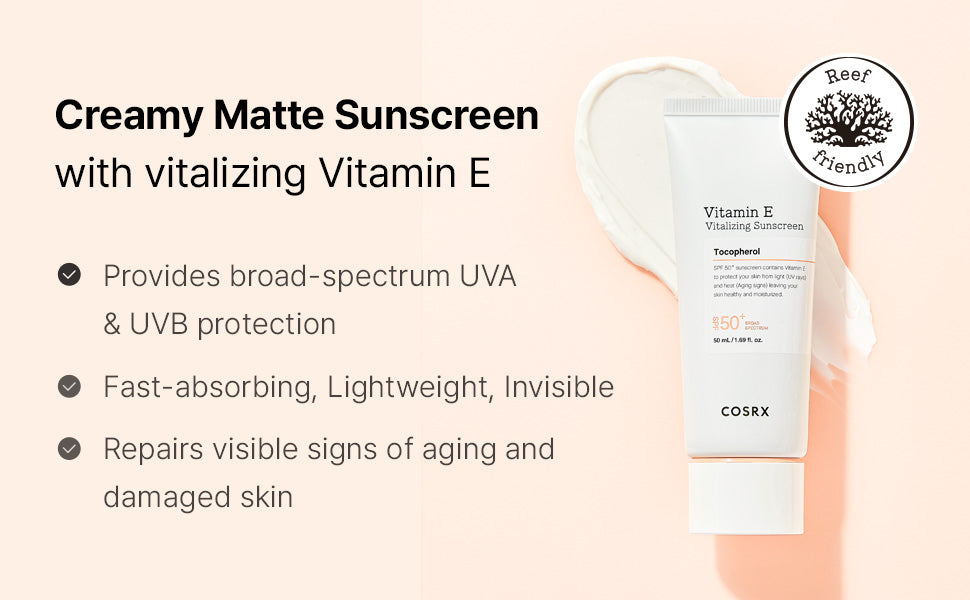 Protector solar vitalizante con vitamina E COSRX FPS 50+ 50 ml/1,69 fl. oz.