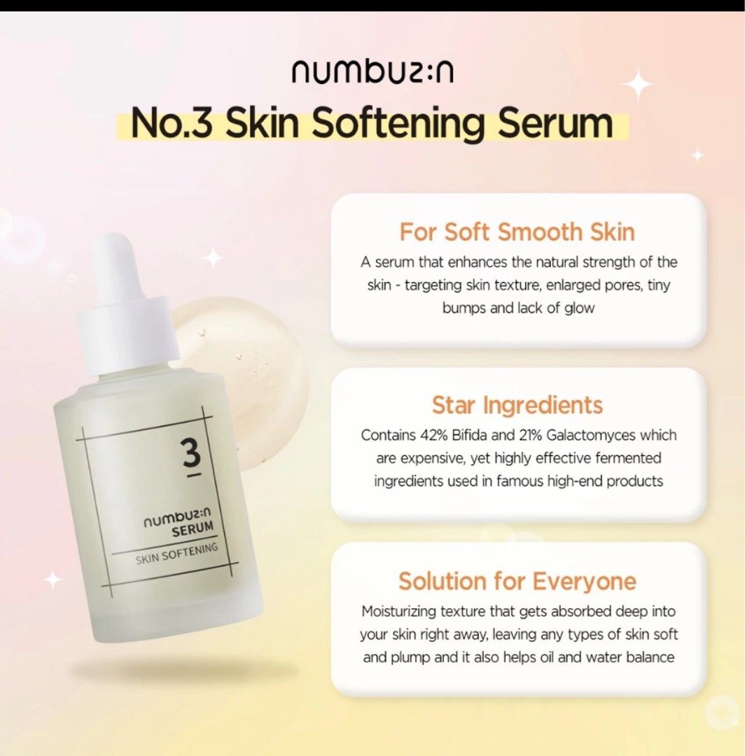 numbuzin No.3 Suero suavizante de la piel 50ml / 1.69 fl oz