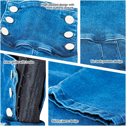 JEANS SKINNY CAPRI LEVANTADOR DE COLOMBIANA 239257 CON FAJA INTERIOR