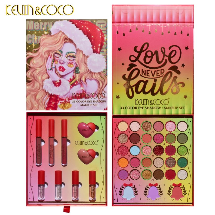 Kevin &amp; Coco - Set de maquillaje de sombras de ojos de 33 colores