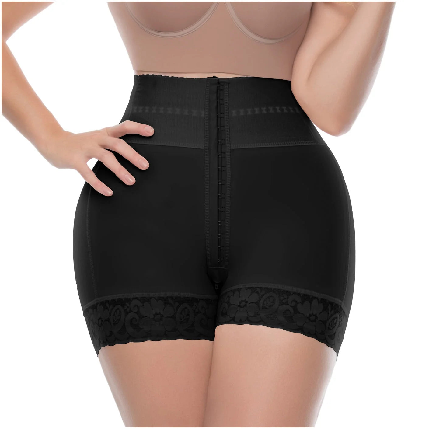 SHORTS LEVANTADORES DE TUMMY CONTROL DE CINTURA ALTA MEDIO MUSLO 6198 | POWERNET