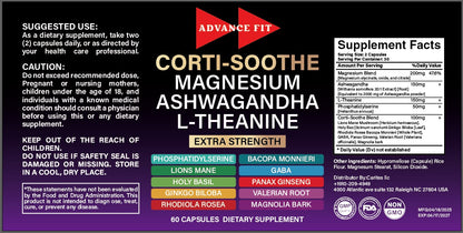 Advance Fit Corti-Soothe 60 Capsules Dietary Supplement