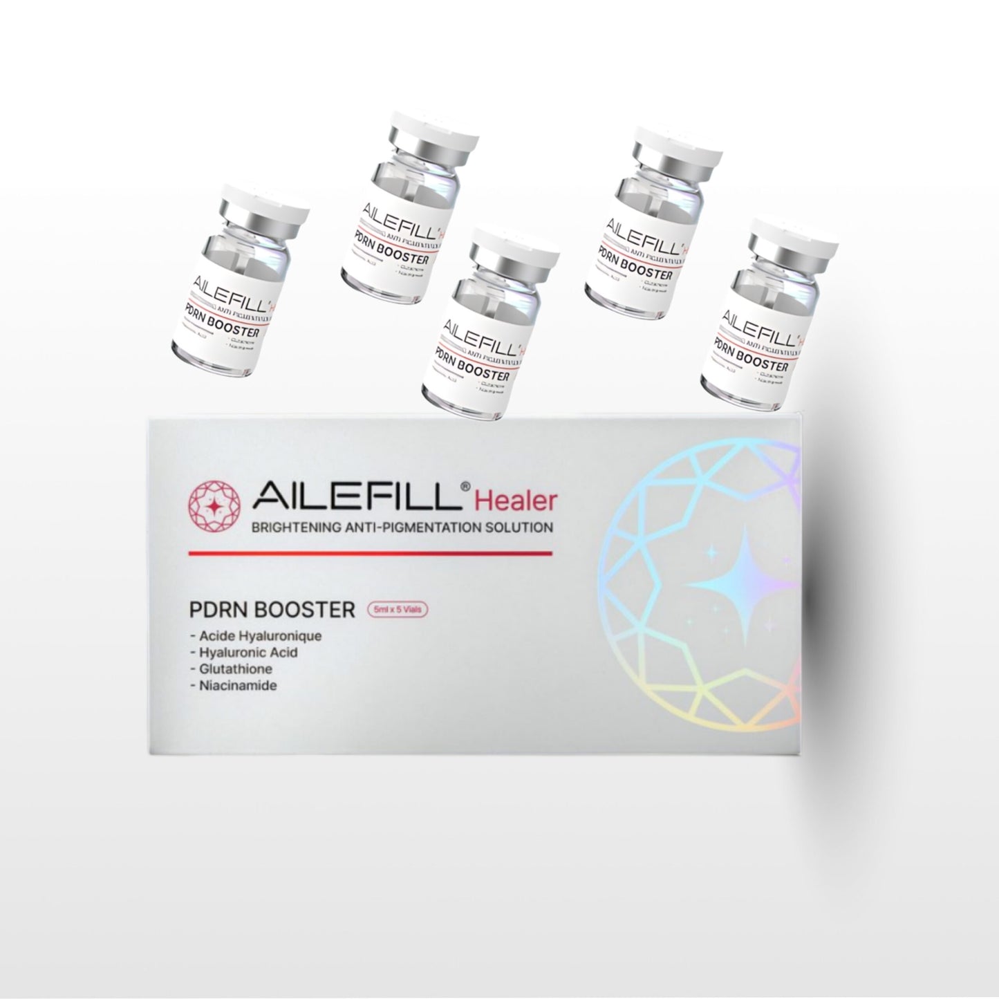 AILEEFILL Healer PDRN Booster – Brightening Anti-Pigmentation Solution (5ml x 5 Vials)