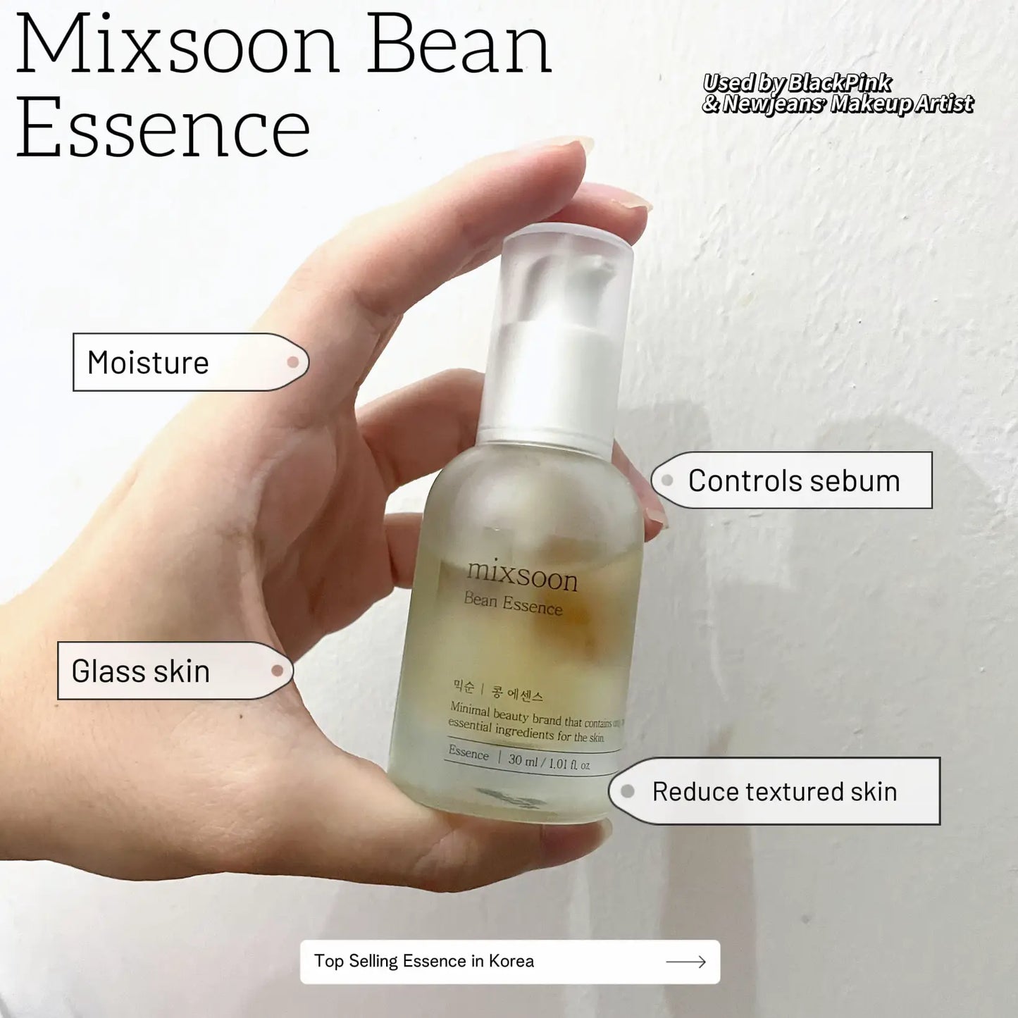mixsoon Bean Essence 50ml / 30ml / 1.69 fl. oz. / 1.01 fl. oz.