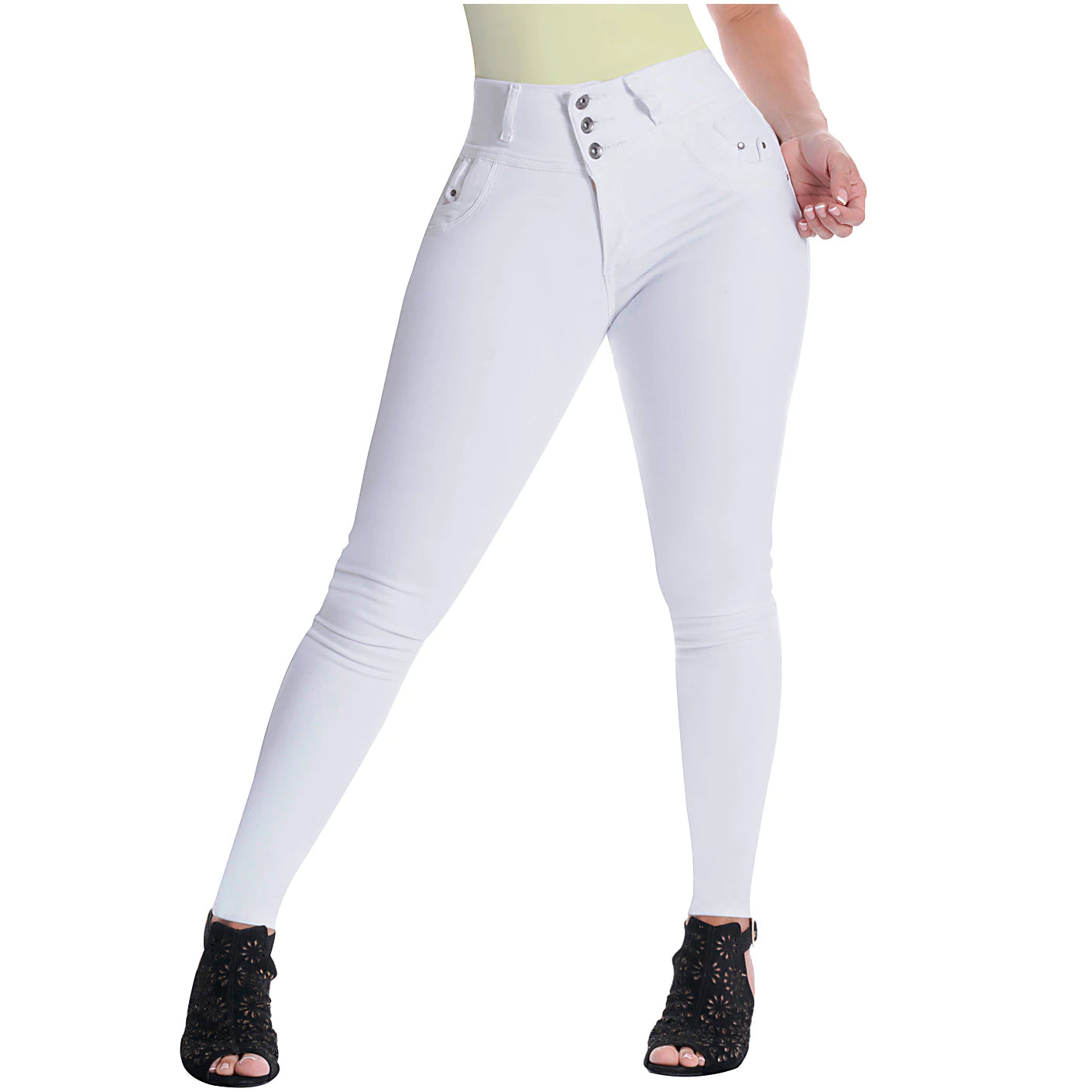 High Rise Colombian Butt Lifter Skinny Jeans For Women